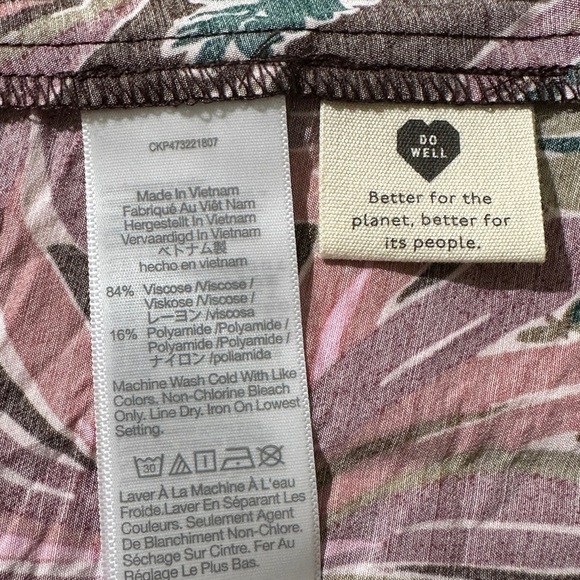 NWT Madewell Crinkled Crepe Maxi Bruah Stroke Monstera Skirt Pockets! 12 - Picture 8 of 11